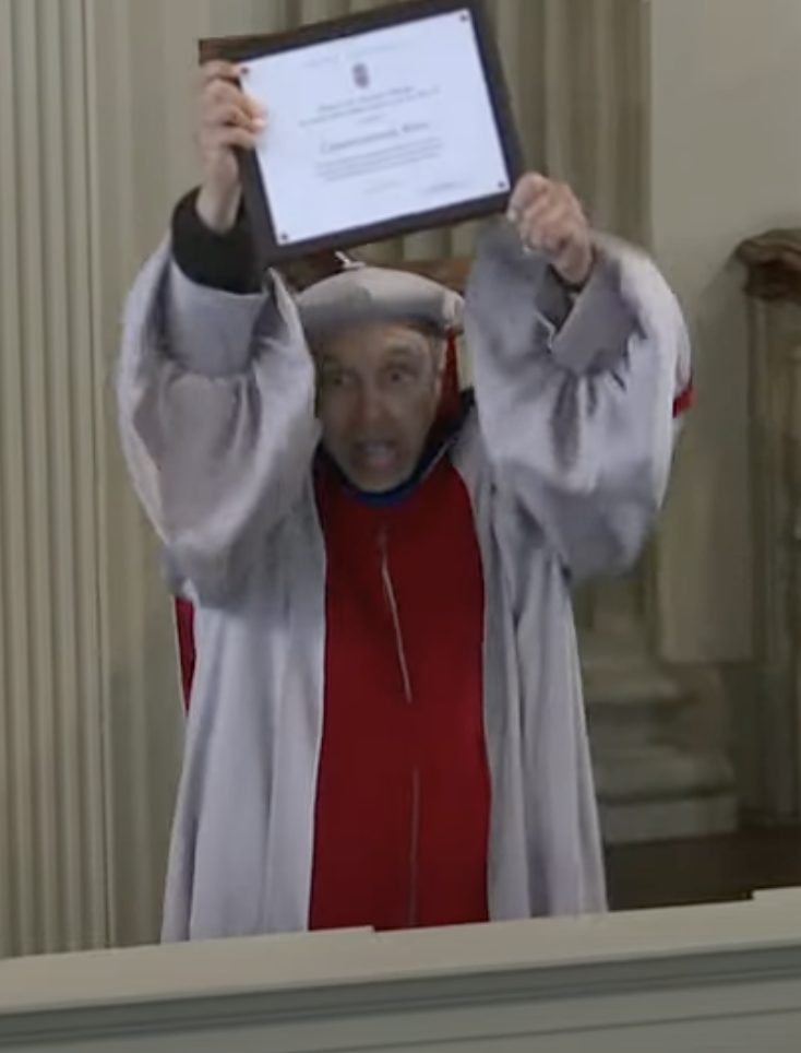 Christopher Rose receiving the Tau Beta Pi award, 2025